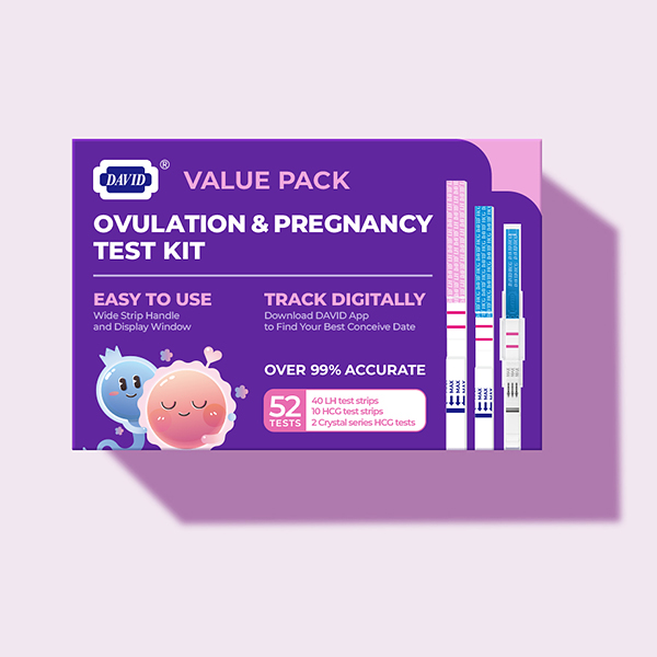 40+10+2 : 40 Ovulation Tests with 10 Pregnancy Test Strips and 2 Crystal Pregnancy Test Sticks